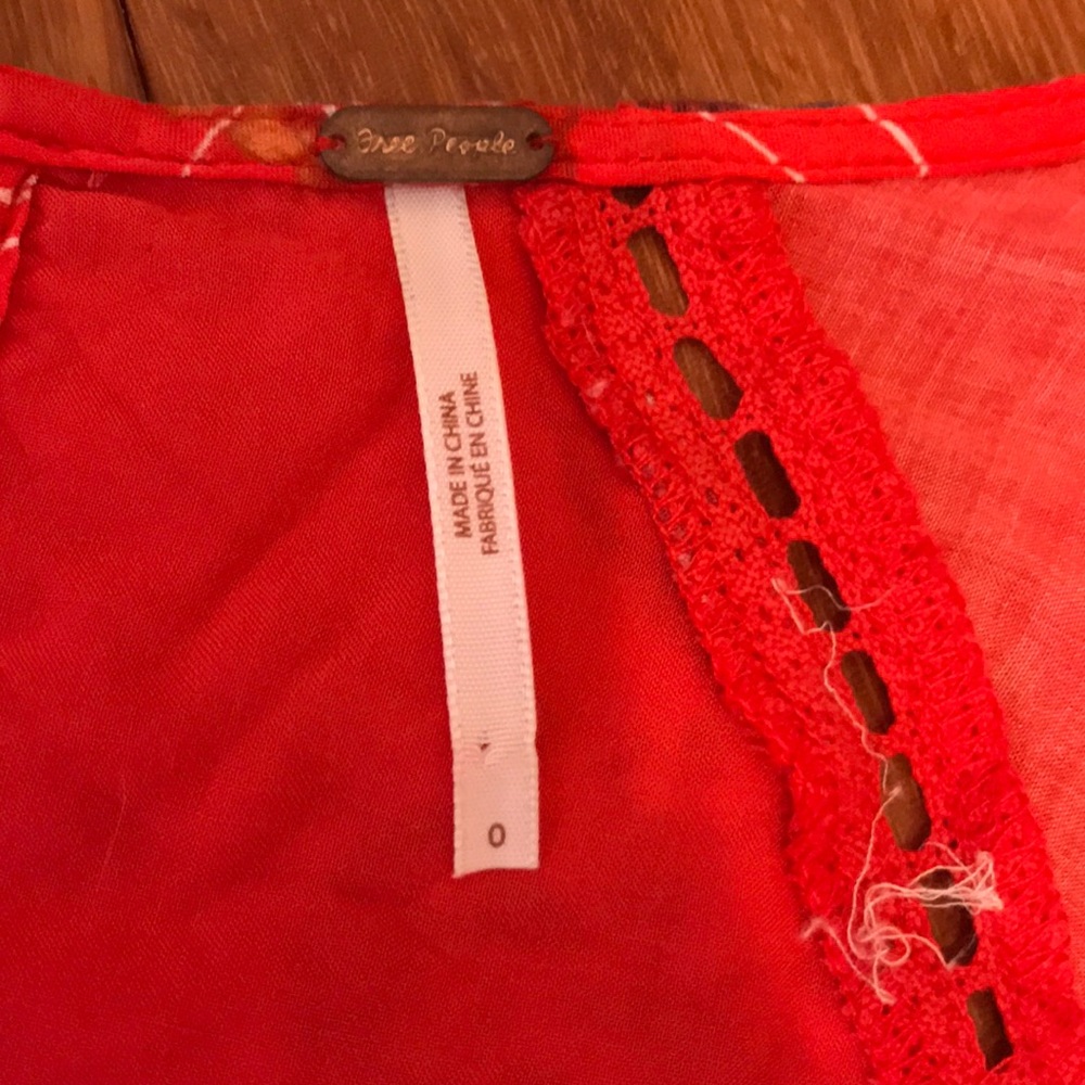 Free People Red Floral Dress - Picture 4 of 5